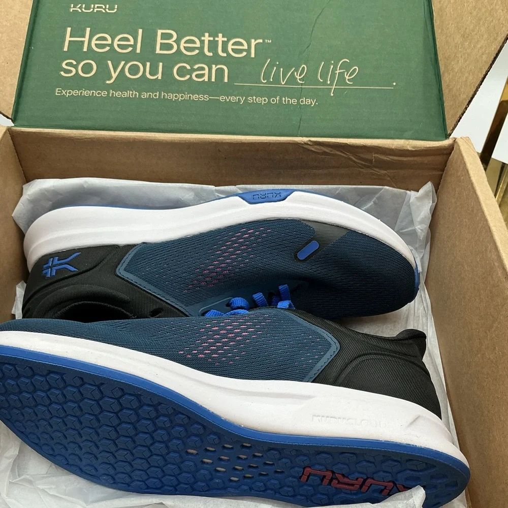 KURU ATOM Fusion Women's‎ Athletic Shoe in Black and Blue size 11